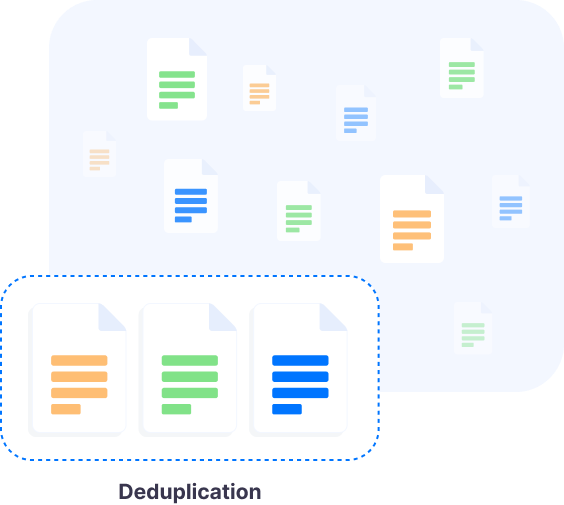 File storage with deduplication and garbage collection