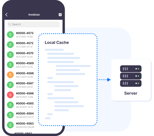 Aggressively caching to minimize latency, screen and data prefetch