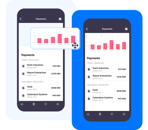 Real-time delivery of application screens and business logic