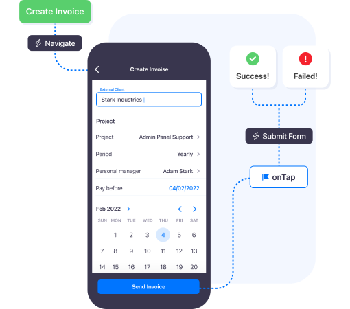 Triggers, actions & conditions for the interactive experience